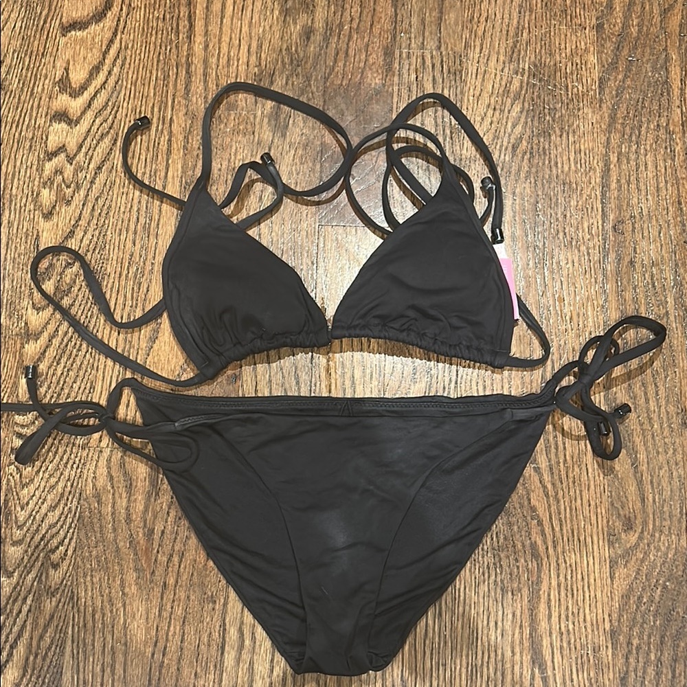 VS Black Triangle Bikini Set